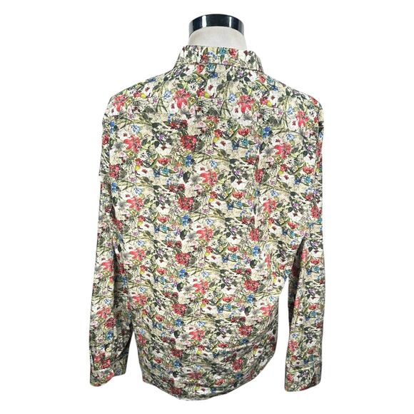 Jared Lang Floral Shirt Men’s 3XL XXXL Multicolor Long Sleeve Button Up Cotton - Picture 5 of 10